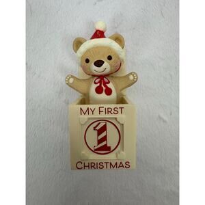 2019  Hallmark Keepsake My First Christmas Teddy Bear Ornament with box